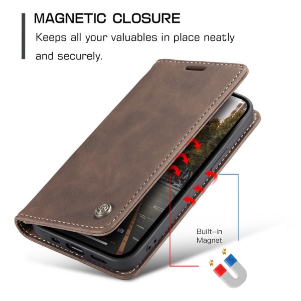 Pouzdro na iPhone 14 Plus CASEME hnědé