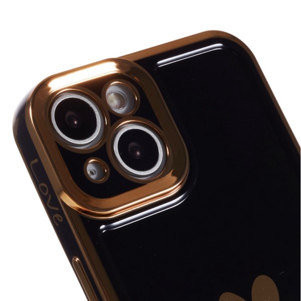 Kryt na iPhone 14 Plus Electroplated srdíčko černý