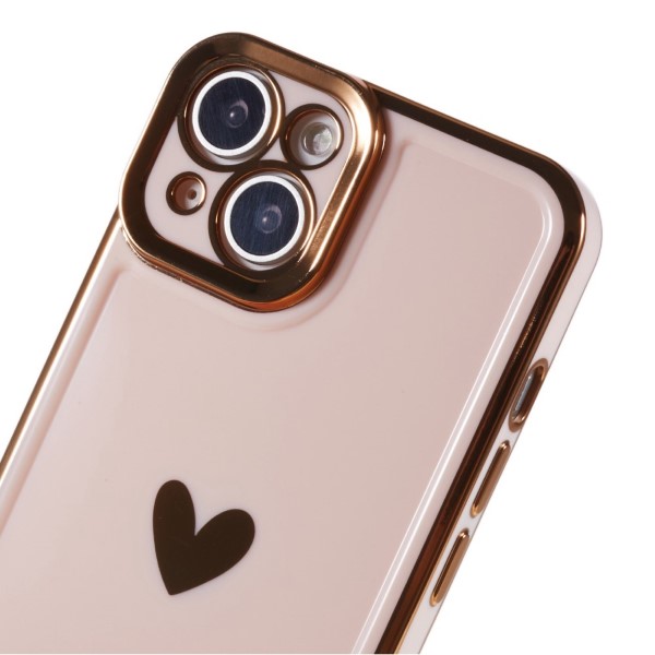 Kryt na iPhone 14 Plus Electroplated srdíčko růžový