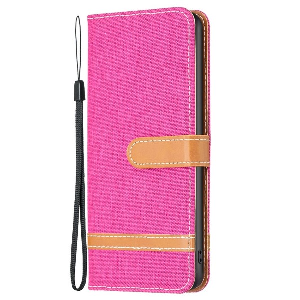 Pouzdro na iPhone 14 Plus Jeans růžové