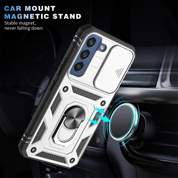 Kryt na Samsung Galaxy S22 odolný s krytkou na fotoaparát bílý