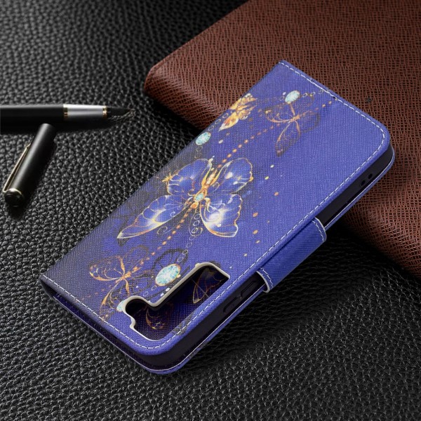 Pouzdro na Samsung Galaxy S22 Motýl fialové