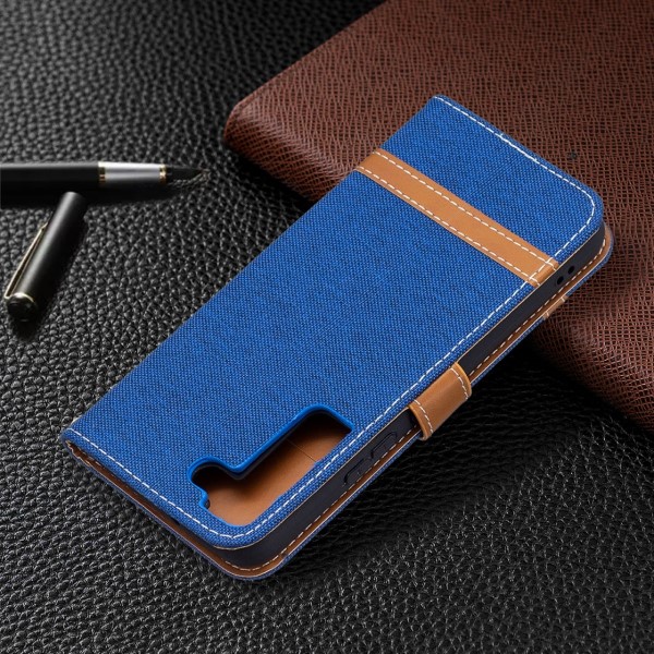 Pouzdro na Samsung Galaxy S22 Jeans modré