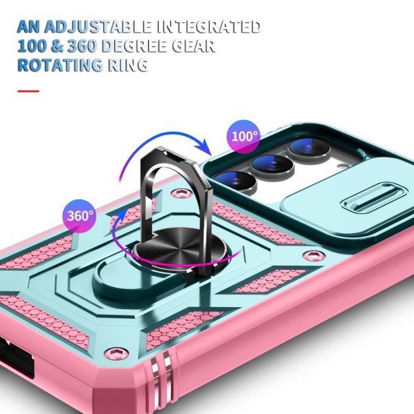 Kryt na Samsung Galaxy S23 odolný s krytkou na fotoaparát světle růžový