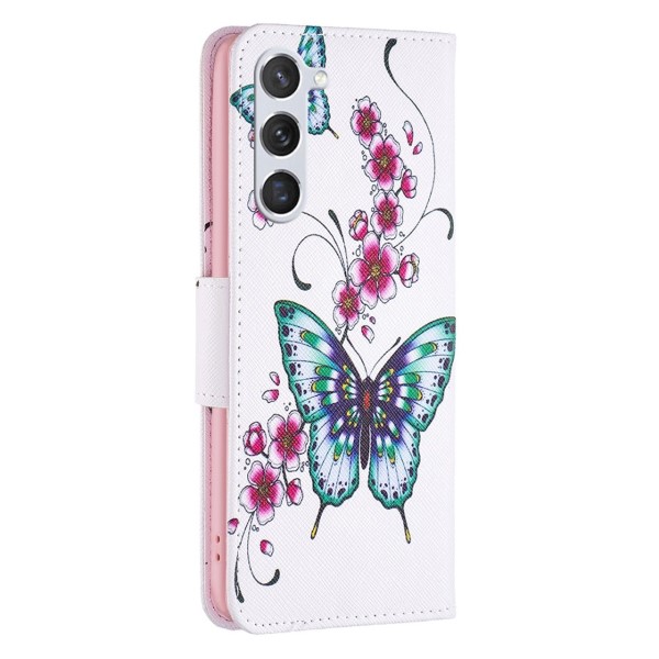 Pouzdro na Samsung Galaxy S23 Motýl bílé
