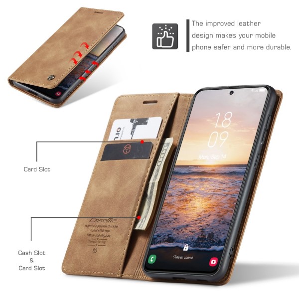 Pouzdro na Samsung Galaxy S23+ CASEME světle hnědé