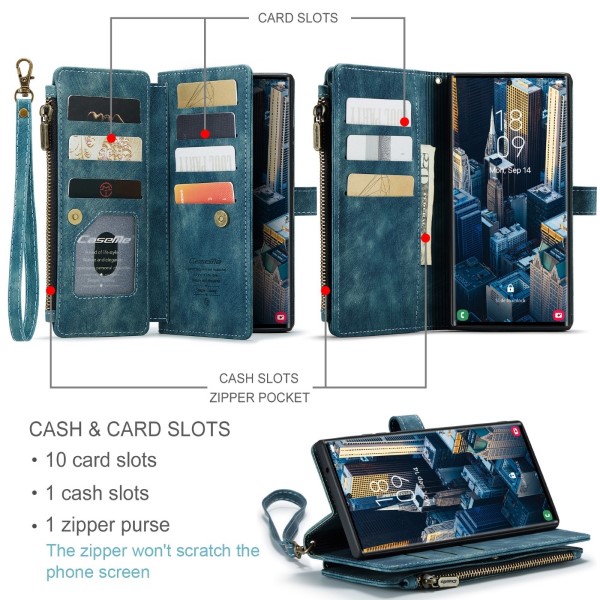 Pouzdro na Samsung Galaxy S23 Ultra CASEME Deluxe modré