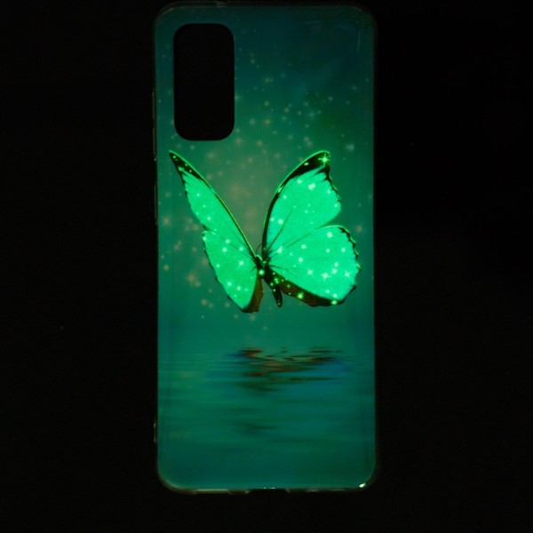 Kryt na Samsung Galaxy S20 svítící Motýl