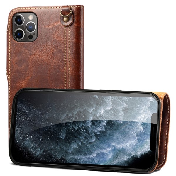 Pouzdro pro iPhone 13 Pro Kožené hnědé