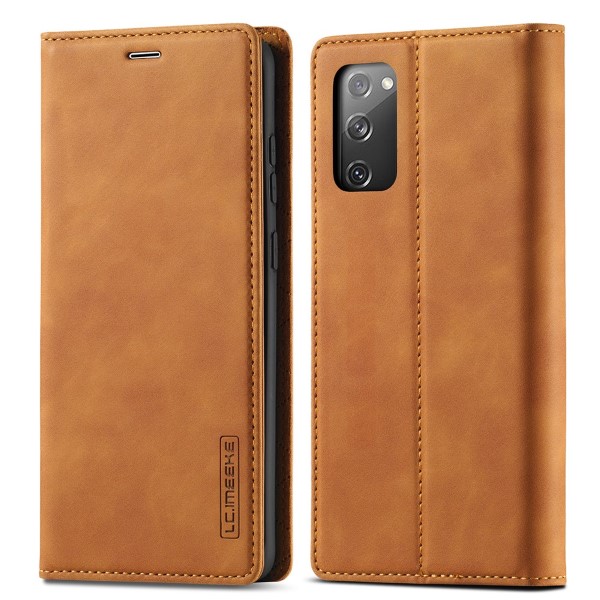 Pouzdro LC.IMEEKE pro Samsung Galaxy S20 FE hnědé