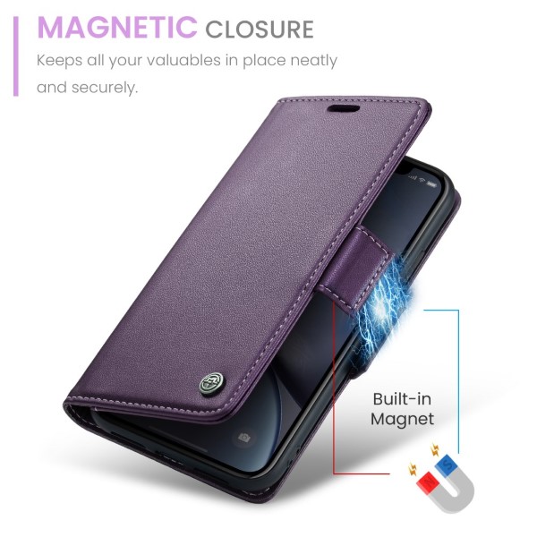 Pouzdro pro iPhone Xr CASEME Smooth fialové
