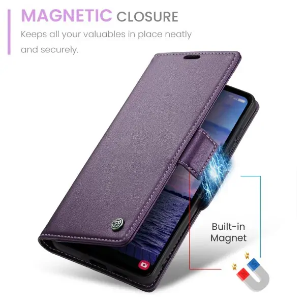 Pouzdro na Samsung Galaxy S23 FE CASEME smooth fialové