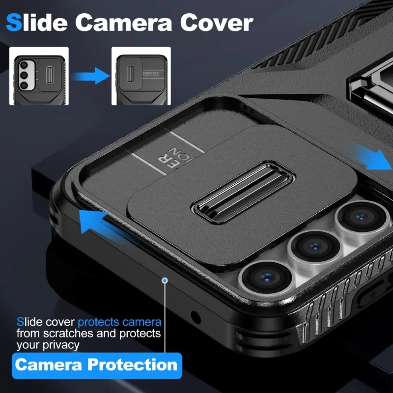 Kryt na Samsung Galaxy S23 FE odolný s krytkou na fotoaparát černý