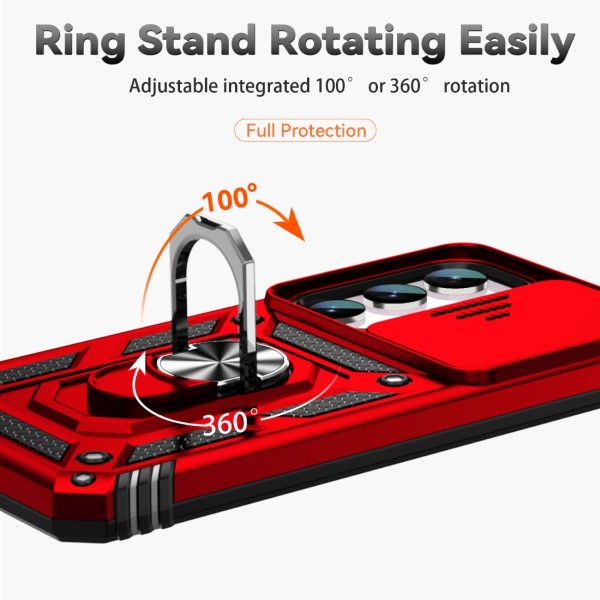 Kryt na Samsung Galaxy S23 FE odolný s krytkou na fotoaparát červený