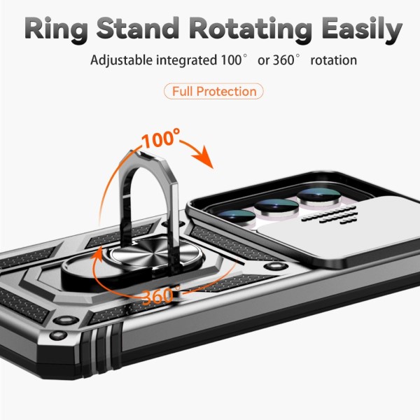 Kryt na Samsung Galaxy S23 FE odolný s krytkou na fotoaparát stříbrný