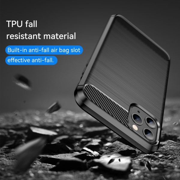 Kryt na iPhone 11 Pro Max gumový Carbon černý