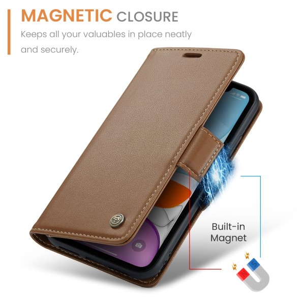 Pouzdro pro iPhone 11 CASEME Smooth hnědé