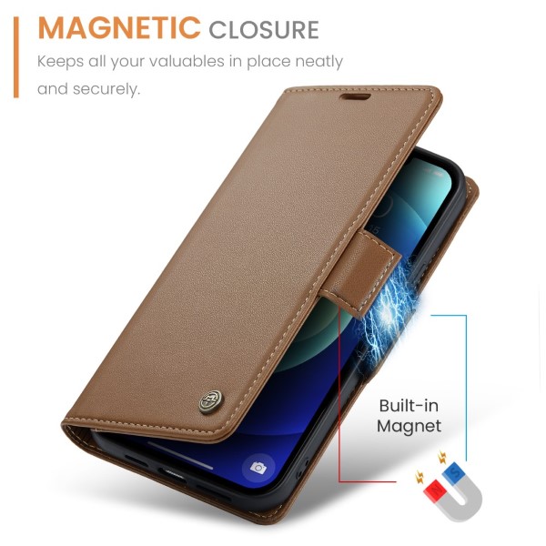 Pouzdro pro iPhone 12 Mini CASEME Smooth hnědé