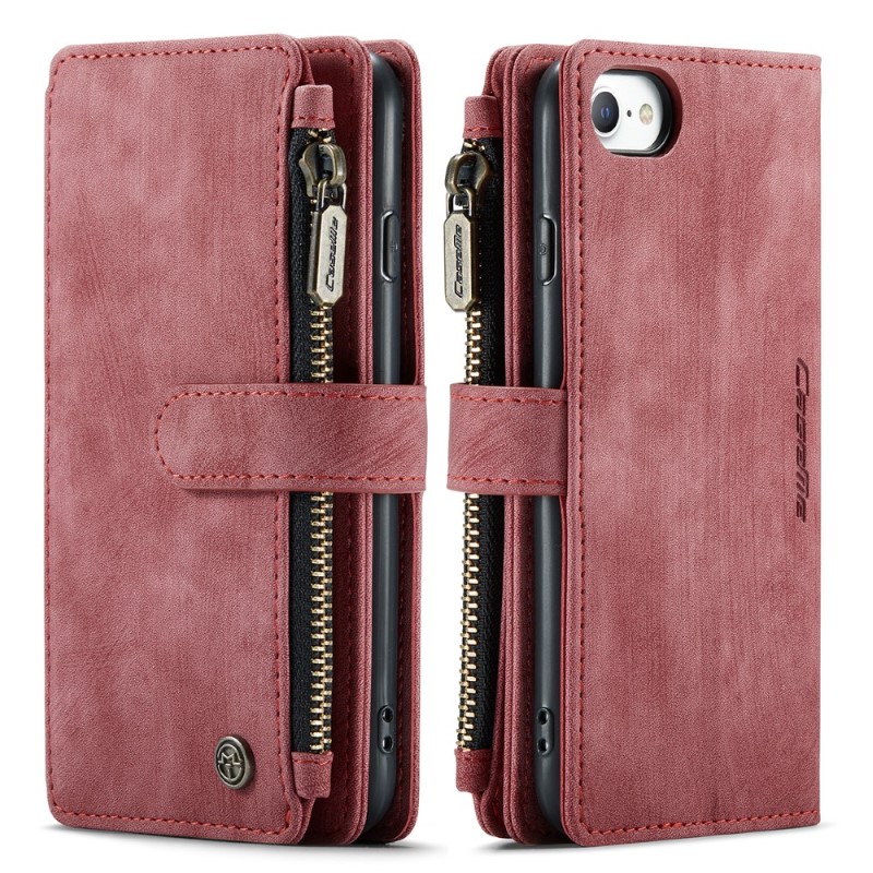 Pouzdro pro iPhone 7 / 8 / SE ( 2020 / 2022 ) Luxury Double Layer červené