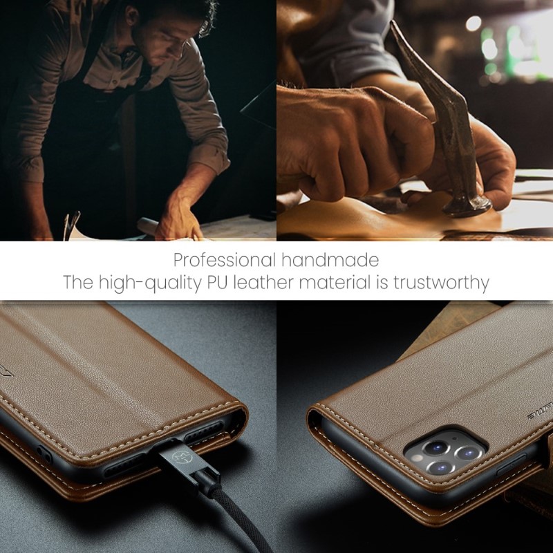 Pouzdro pro iPhone 11 Pro CASEME smooth hnědé