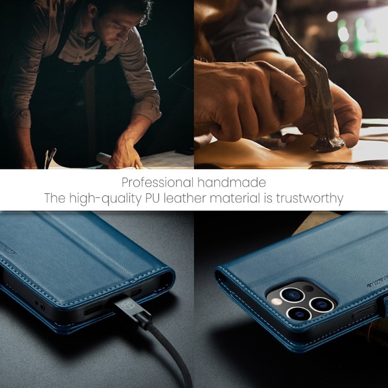 Pouzdro na iPhone 15 Pro Max CASEME Smooth modré