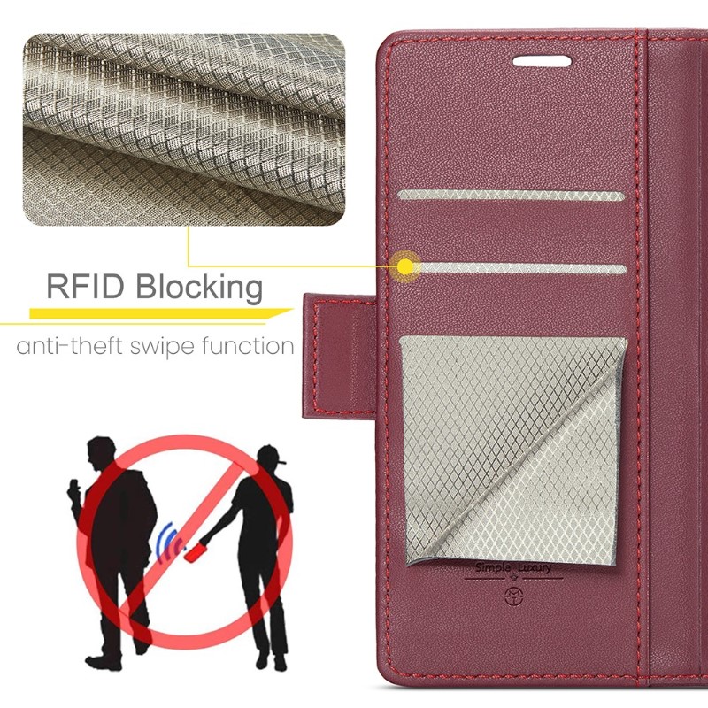 Pouzdro na Samsung Galaxy S24 Ultra CASEME smooth červené