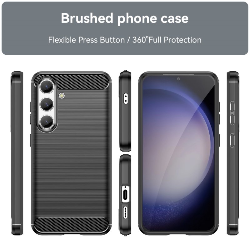 Kryt na Samsung Galaxy S24 Gumový Carbon černý