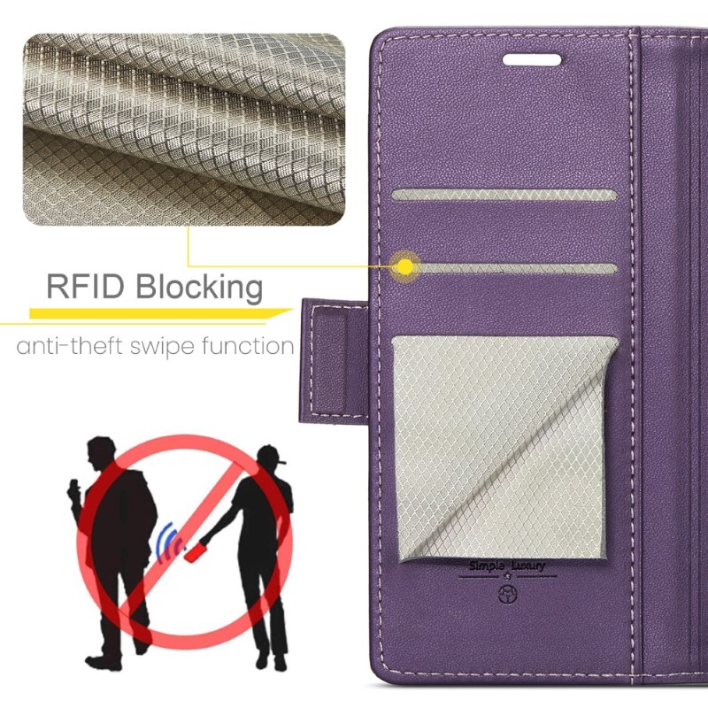 Pouzdro na iPhone 13 CASEME smooth fialové