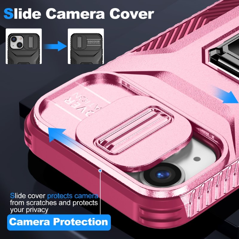 Kryt na iPhone 13 Mini odolný s krytkou na fotoaparát vínový