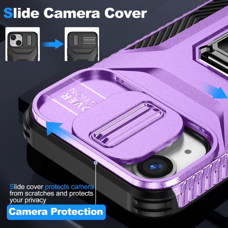 Kryt na iPhone 12 Mini odolný s krytkou na fotoaparát fialový