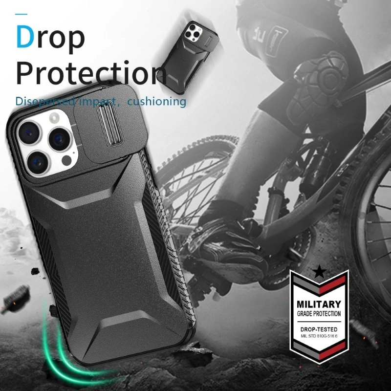 Kryt na iPhone 16 Pro Max s krytkou na fotoaparát černý