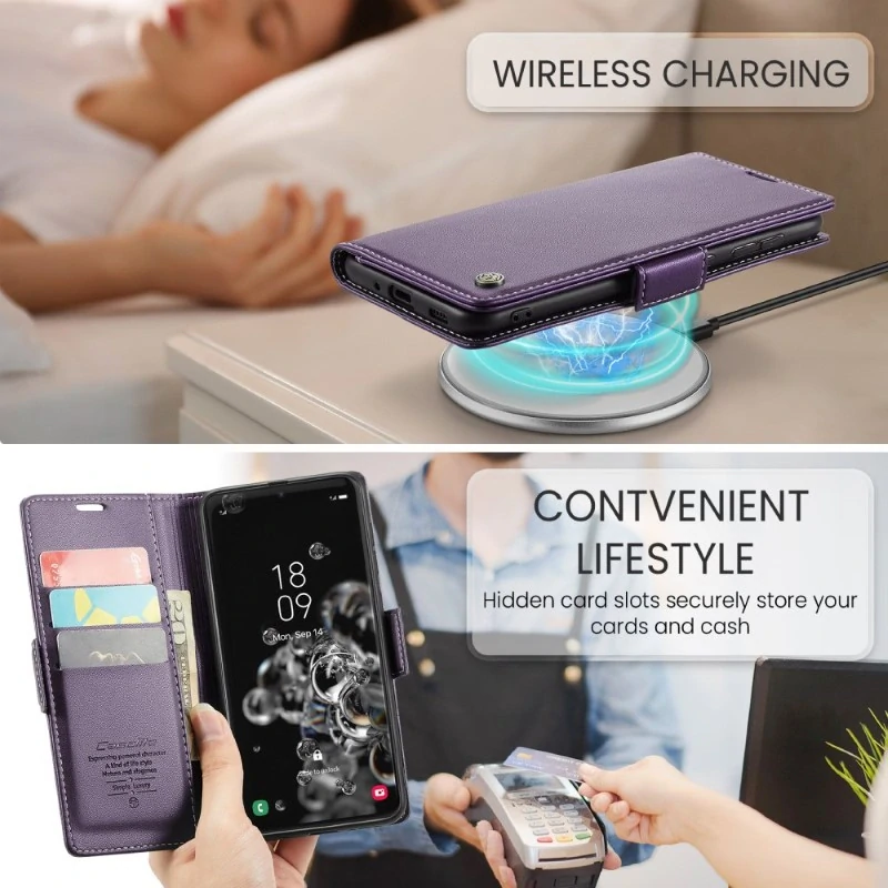 Pouzdro na Samsung Galaxy S20 Ultra CASEME smooth fialové
