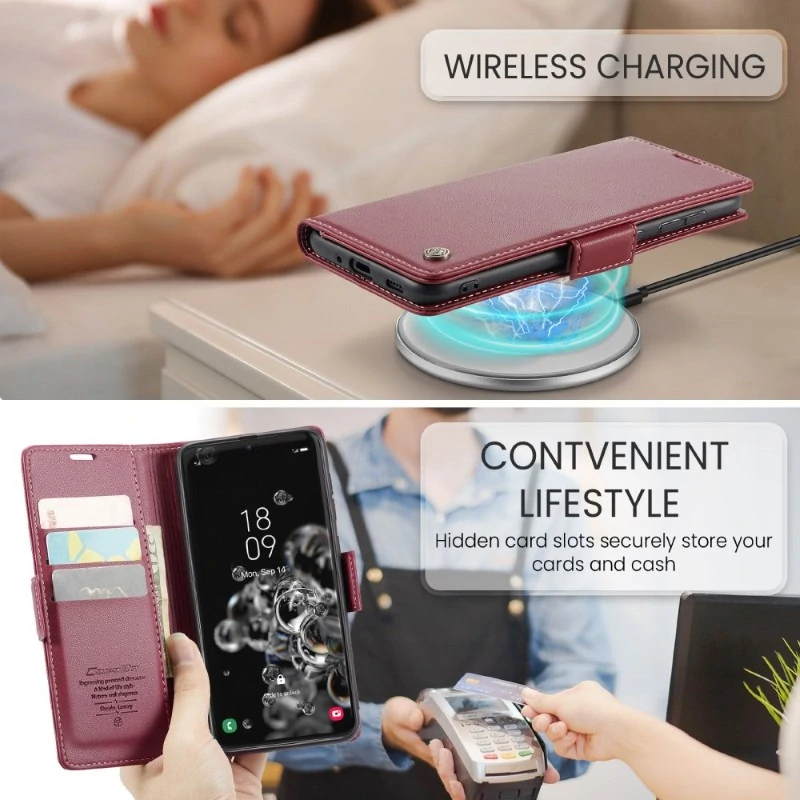 Pouzdro na Samsung Galaxy S20 Ultra CASEME smooth červené
