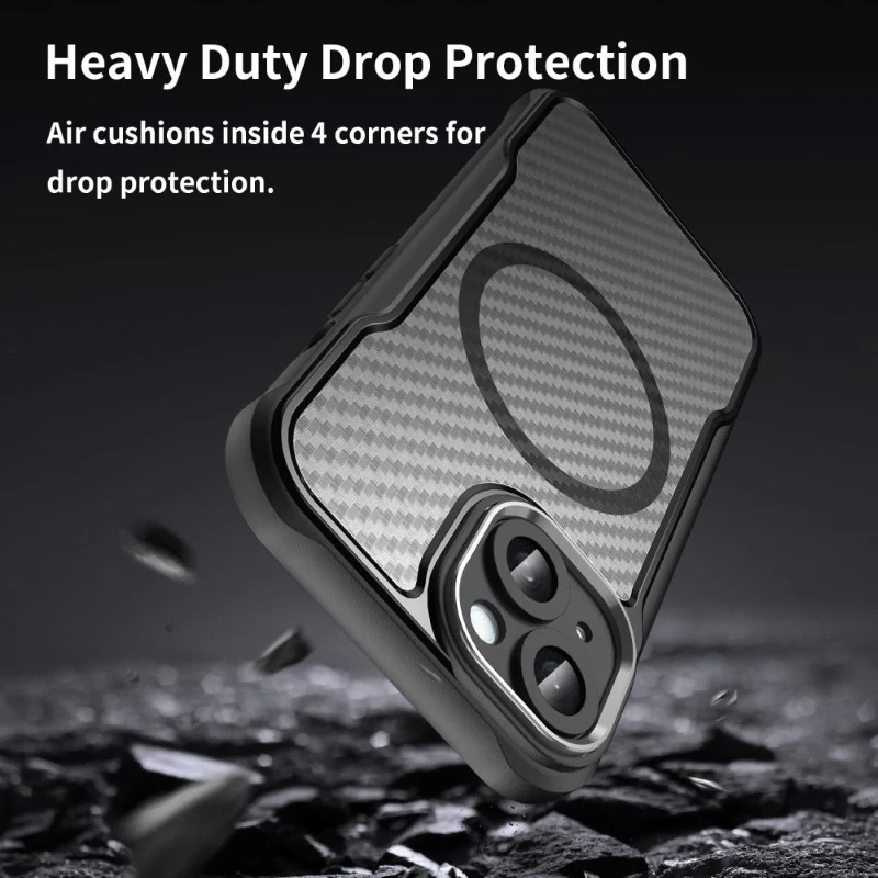 Kryt na iPhone 15 odolný s podporou Magsafe černý