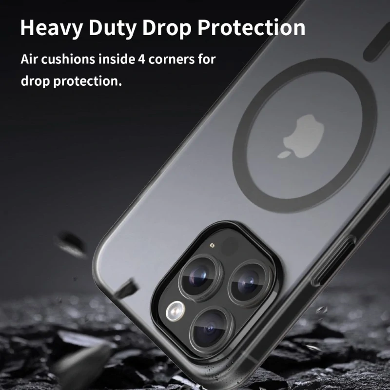 Kryt na iPhone 15 Pro gumový Candy (podpora MagSafe) černý