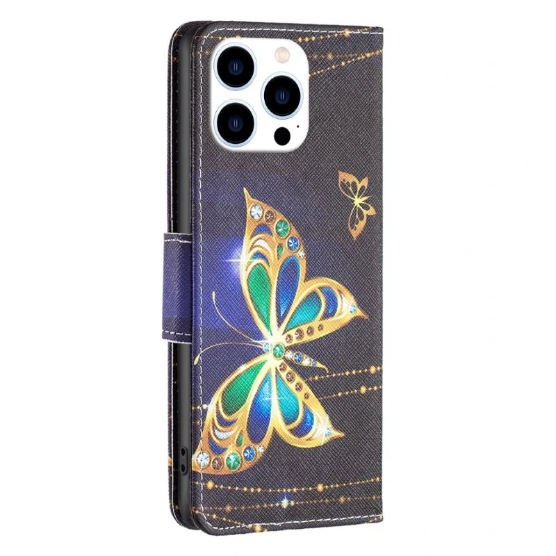 Pouzdro pro iPhone 15 Pro Motýl černé