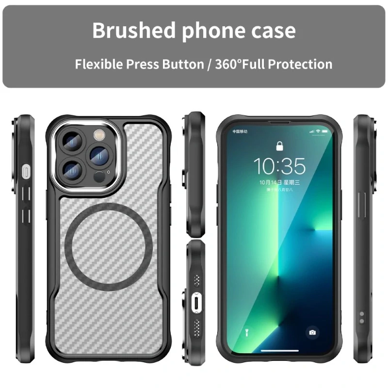 Kryt na iPhone 15 Pro odolný s podporou Magsafe černý