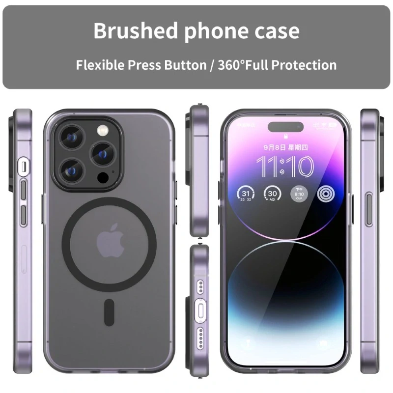 Kryt na iPhone 14 Pro Max gumový Candy (podpora MagSafe) černý