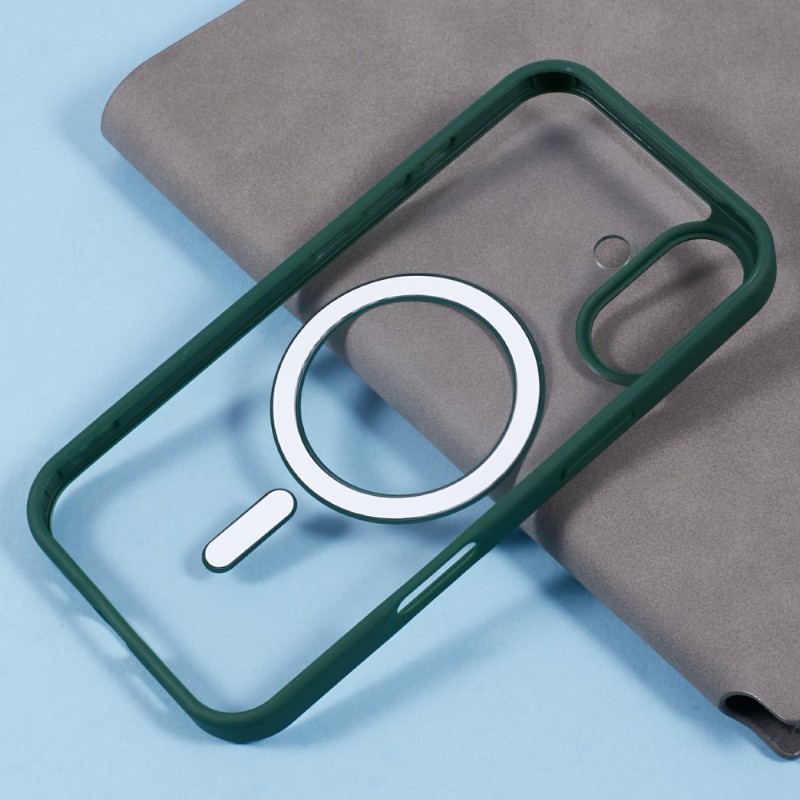 Kryt na iPhone 16 matný s podporou MagSafe zelený