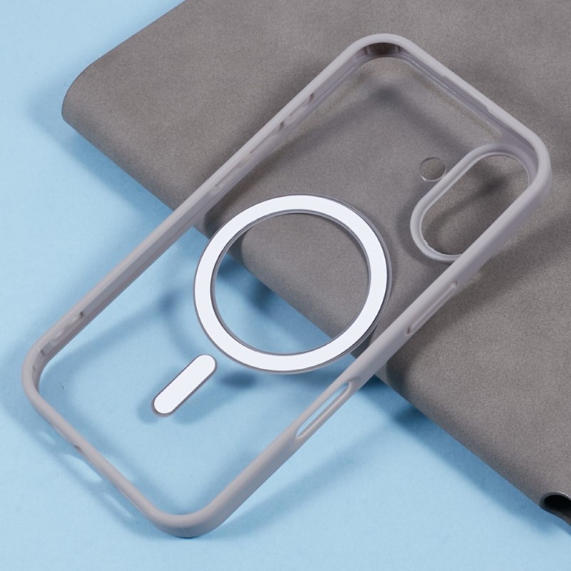 Kryt na iPhone 16 matný s podporou MagSafe šedý