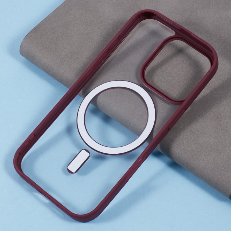 Kryt na iPhone 16 Pro matný s podporou MagSafe vínový