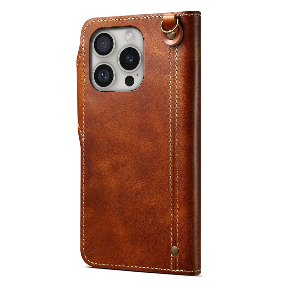 Pouzdro na iPhone 16 Pro Max Denior Kožené hnědé