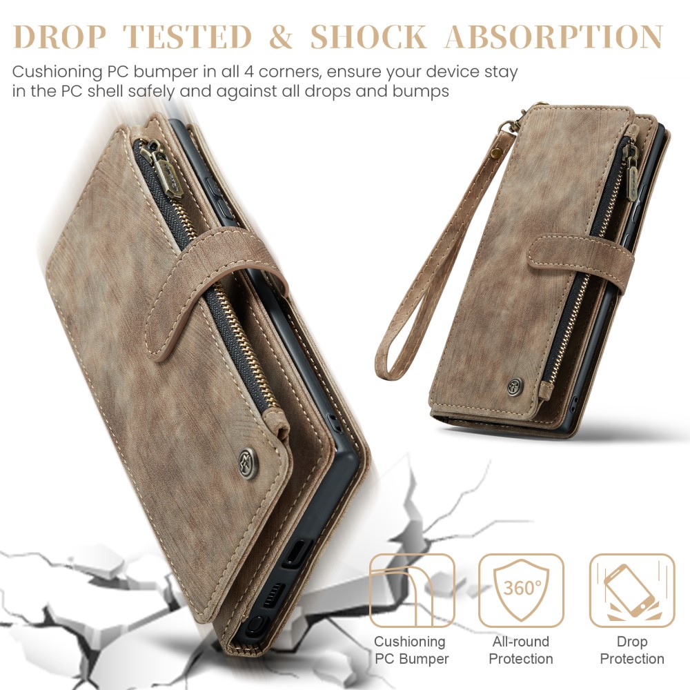 Pouzdro na Samsung Galaxy S25 Ultra CASEME Deluxe hnědé