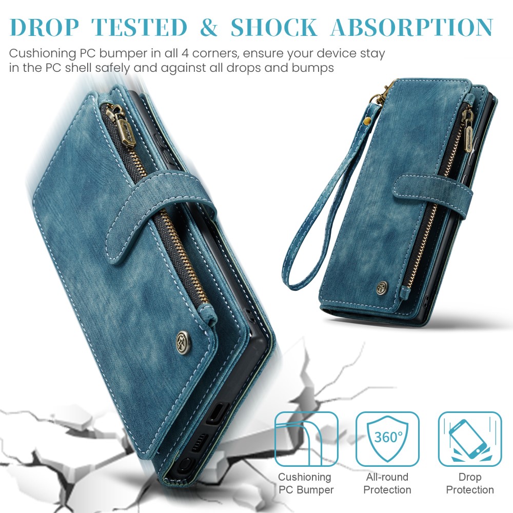 Pouzdro na Samsung Galaxy S25 Ultra CASEME Deluxe modré