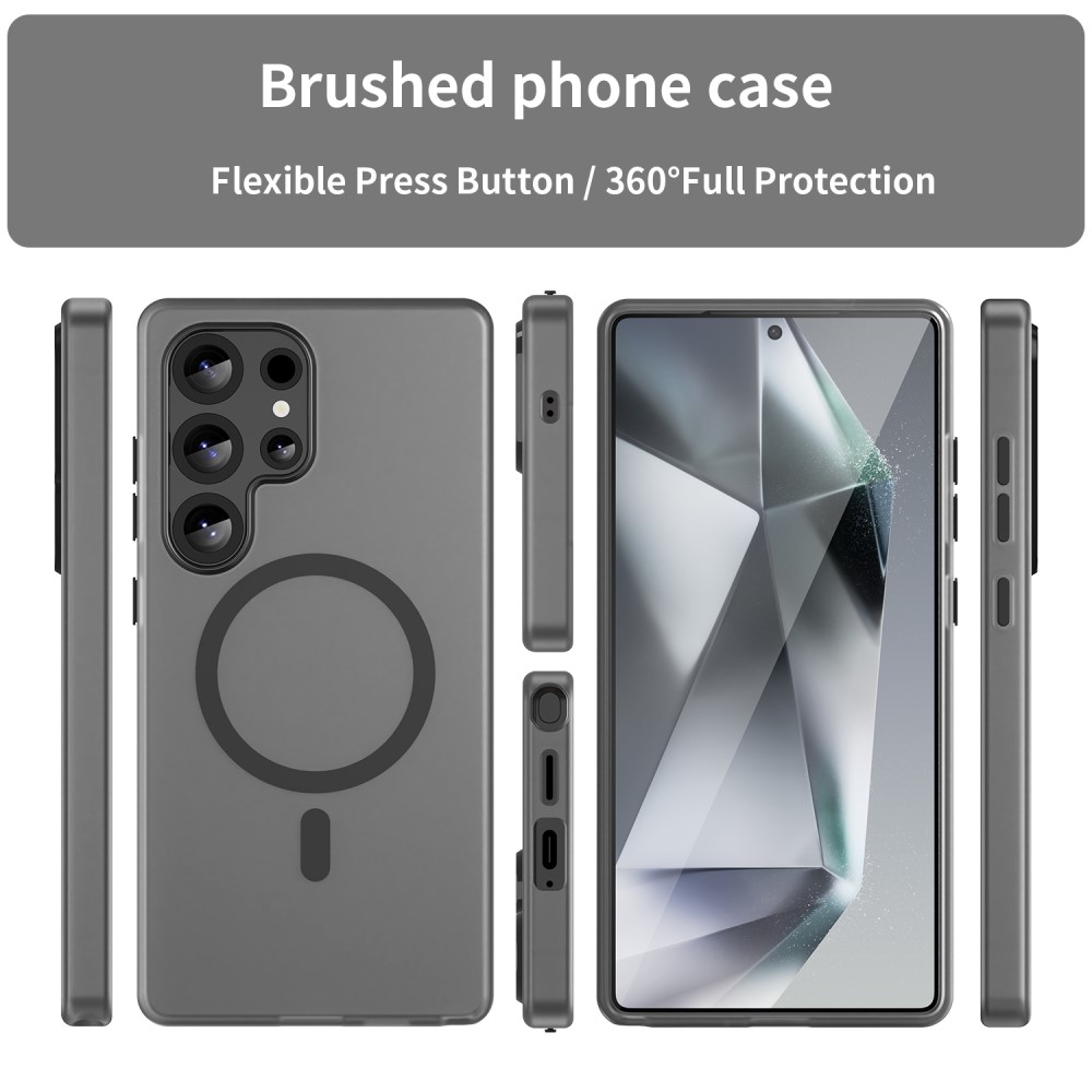 Kryt na Samsung Galaxy S25 Ultra gumový Magnetic (podpora MagSafe) černý