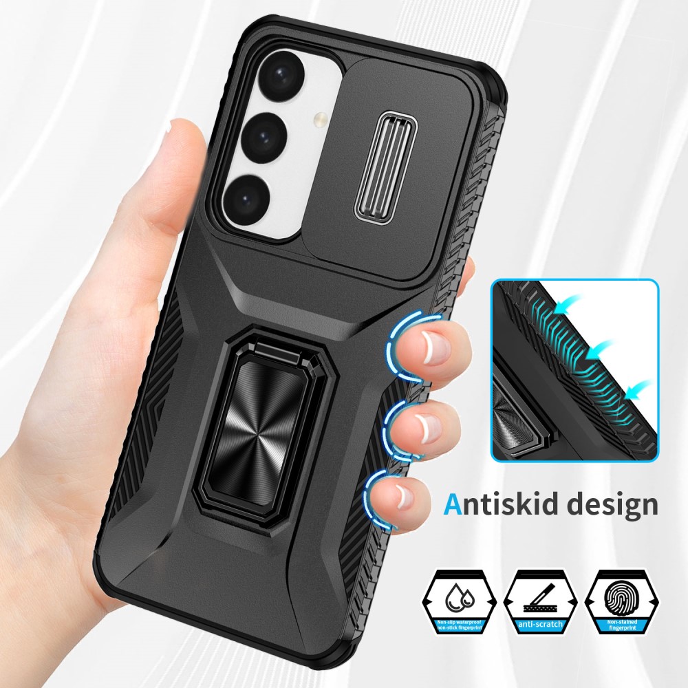 Kryt na Samsung Galaxy S25 odolný s krytkou na fotoaparát černý