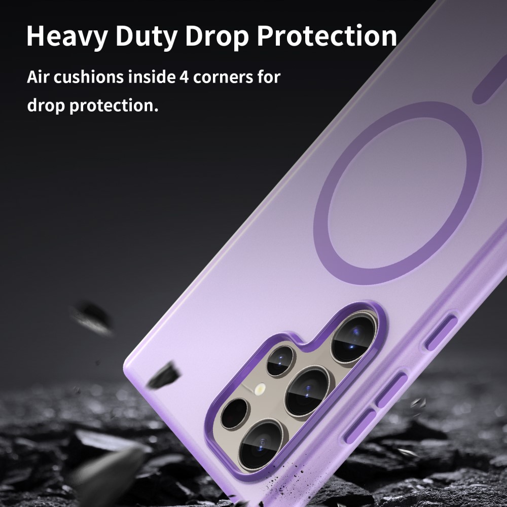 Kryt na Samsung Galaxy S23 Ultra gumový Magnetic (podpora MagSafe) fialový