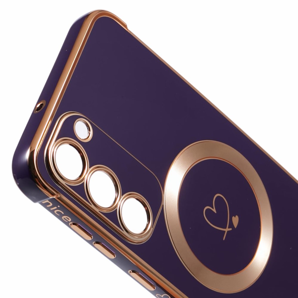 Kryt na Samsung Galaxy S23 Srdíčko s podporou MagSafe fialový