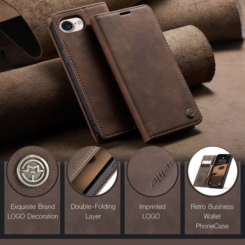 Pouzdro CASEME pro iPhone 16E hnědé