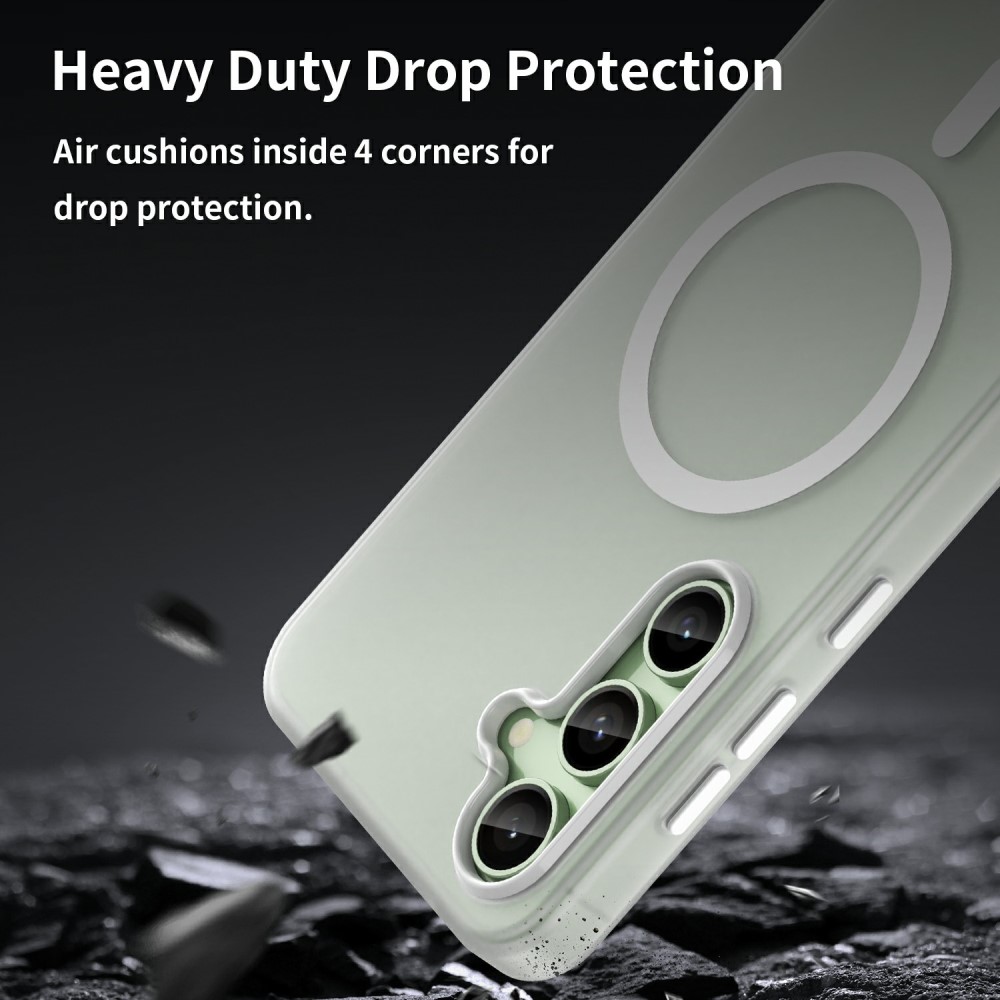 Kryt na Samsung Galaxy S24 FE gumový Magnetic (podpora MagSafe) bílý